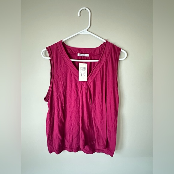 Stateside Fuchsia V-Neck Tank Top - Picture 1 of 3